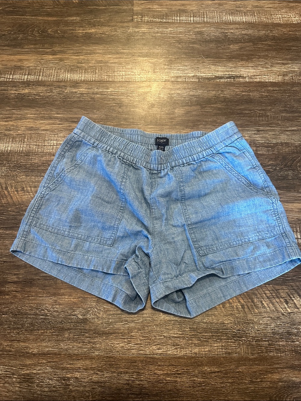 J. Crew Chambray Blue Women’s Pull-On Linen Blend Shorts